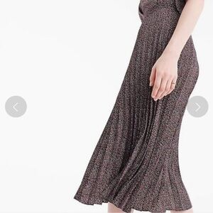 J. Crew navy with orange spots  A-Line Skirt